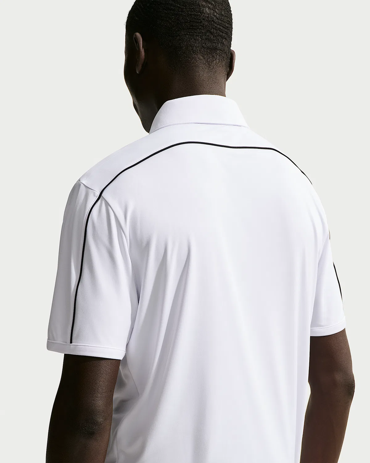 Мужское поло Nike Par Dri-FIT с логотипом на груди, White/Black — фото 2