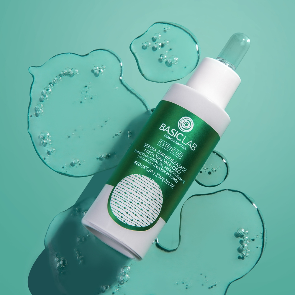 Сыворотка Basiclab — Dermocosmetics esteticus легкая текстура сыворотки для лица для жирной и проблемной кожи, 30 мл — фото 3