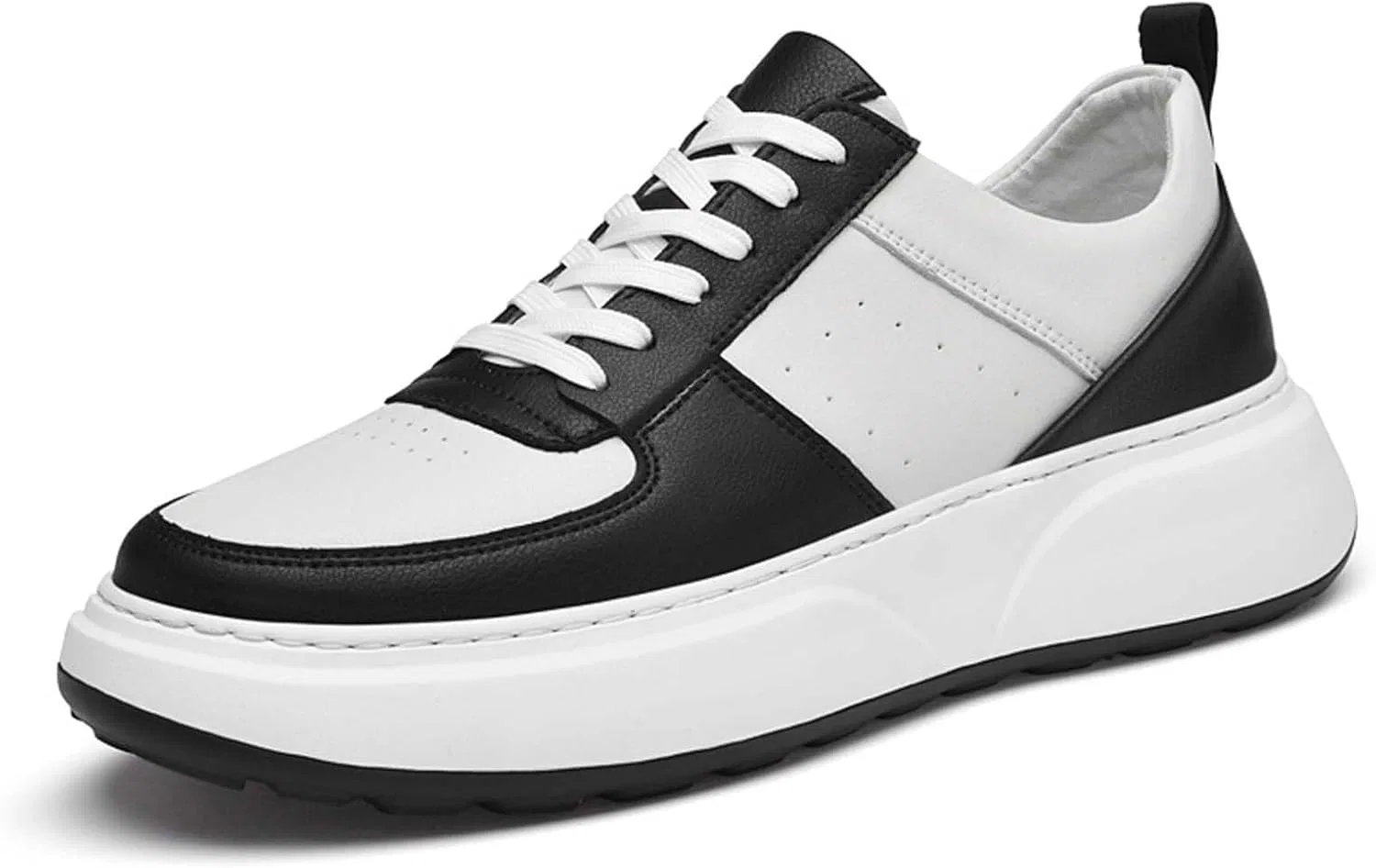 Кроссовки Generisch 2026-Lässige weiße mit dicken Einlegesohlen und erhöhter Sohle für jeden Tag - Bequeme Schuhe für jeden Tag, Schwarz