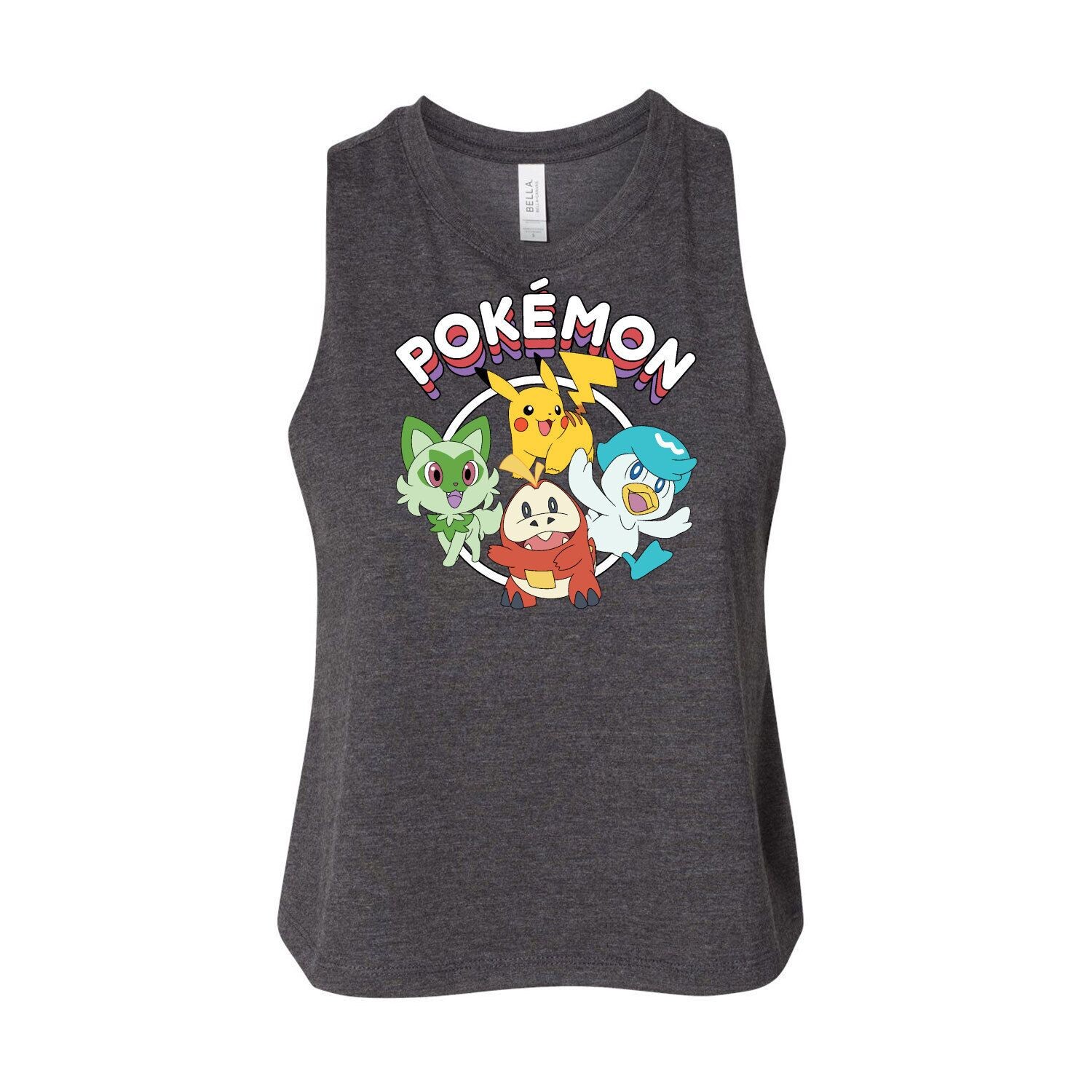 

Майка с гоночной спиной и узором Pokemon Squares для юниоров Licensed Character, серый