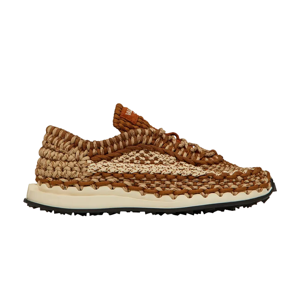 Кроссовки Valentino крючком, коричневый