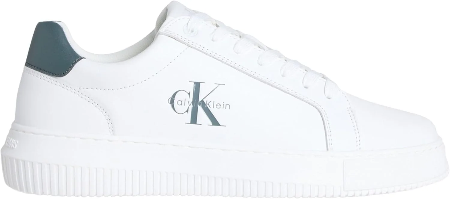 Calvin Klein Herren Кроссовки с чашечной подошвой Chunky Mono из Leder, ярко-белый/золотой