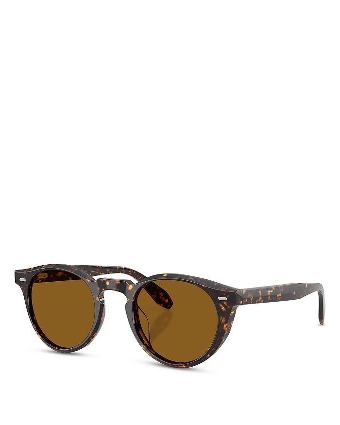 

Круглые солнцезащитные очки, 48 мм Oliver Peoples, коричневый