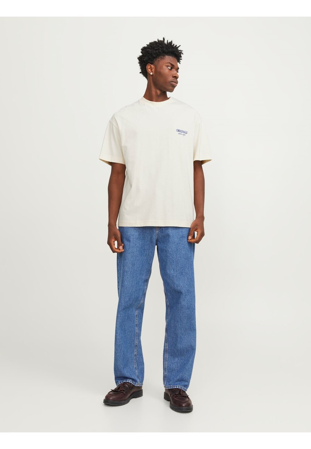 

Футболка с принтом JORSANTORINI BACK SS CREW NECK Jack & Jones, цвет buttercream