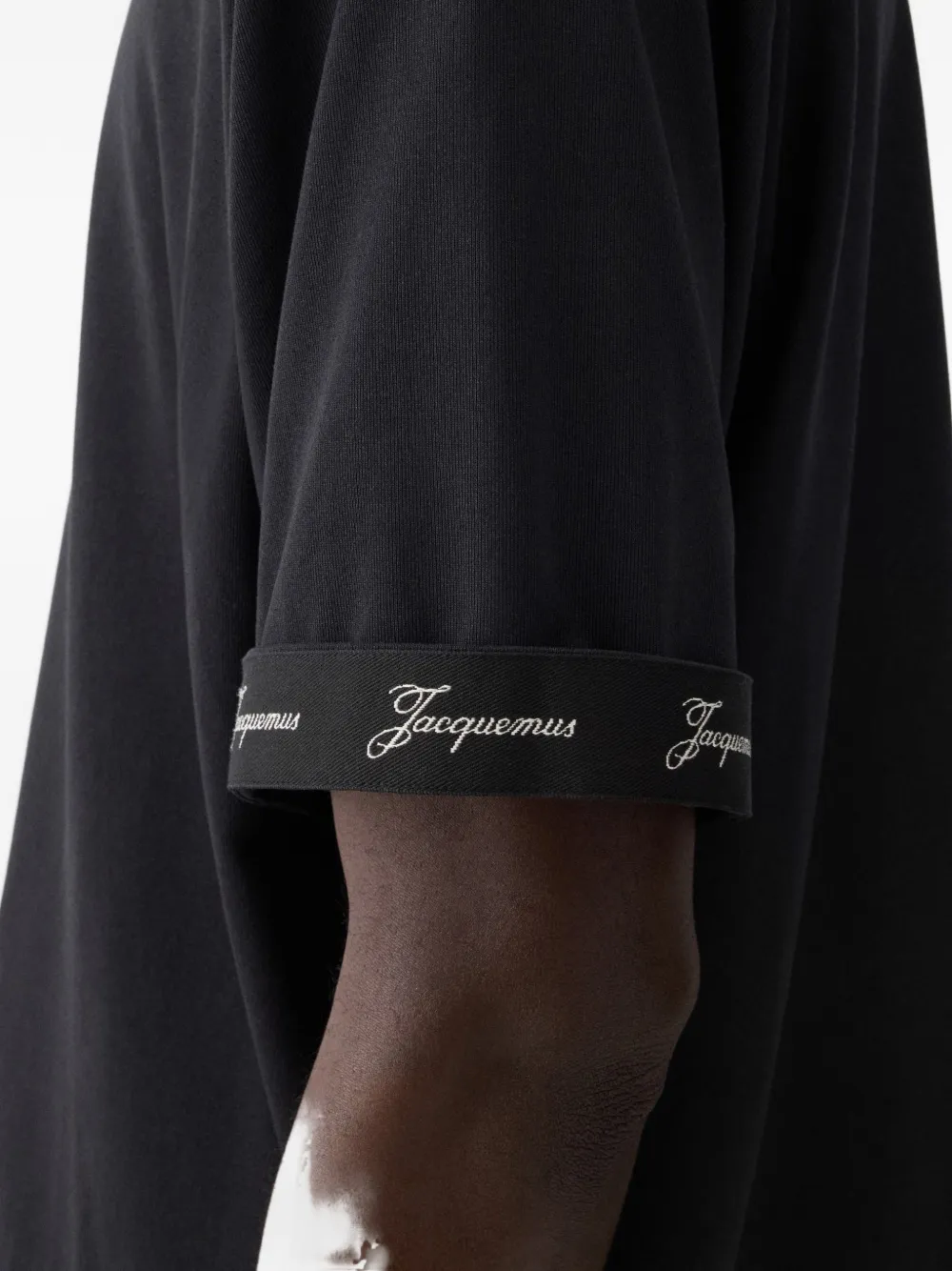 Футболка с короткими рукавами Rond Carré Jacquemus, черный — фото 4