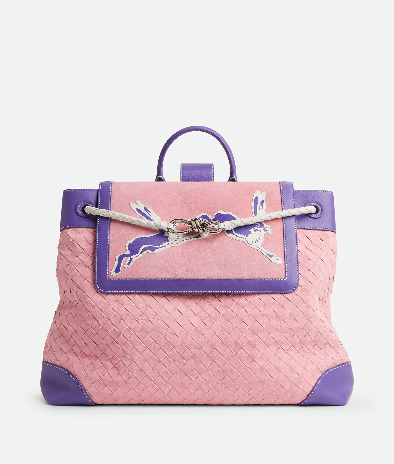 

Large andiamo backpack BOTTEGA VENETA, фиолетовый/лента/белый