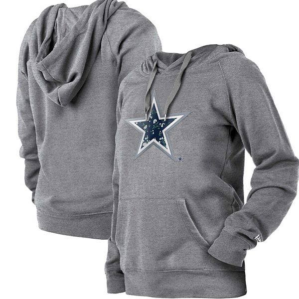 

Женский серый худи raglan с принтом dallas cowboys floral New Era