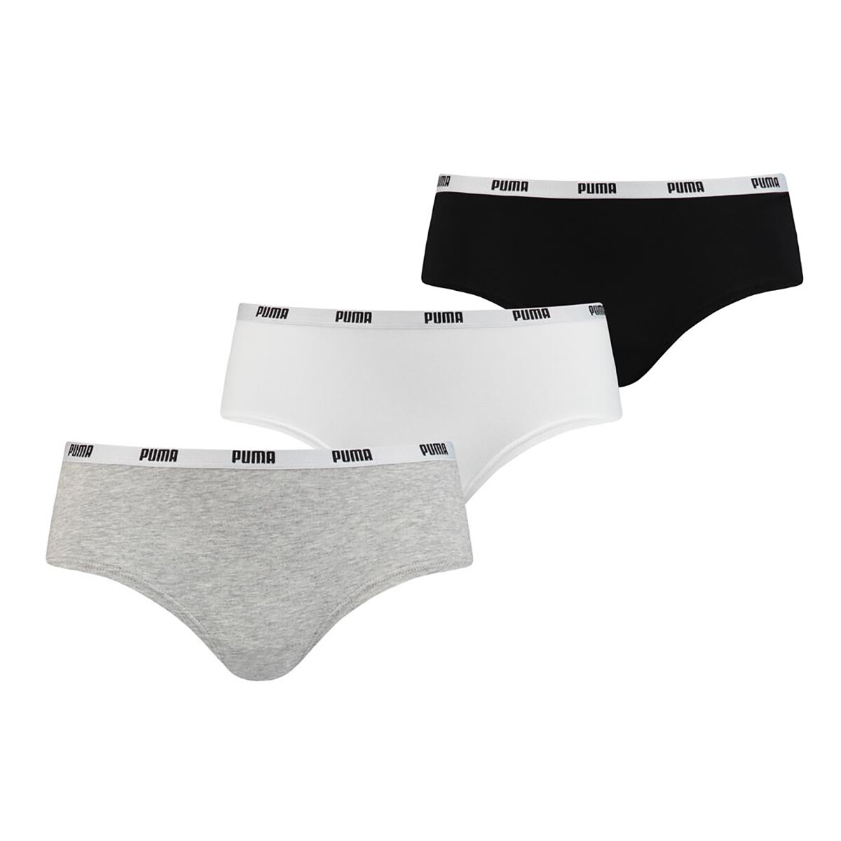 

Трусы Puma Panty 3er Pack, цвет Grau/Weiß/Schwarz