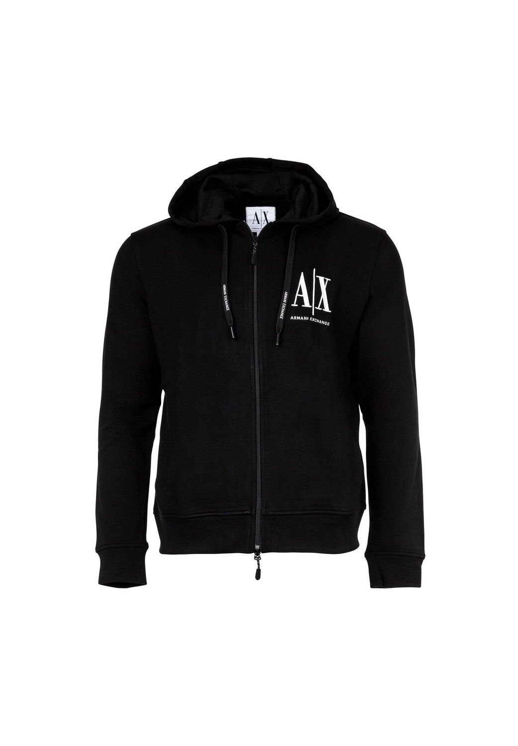 

Куртка мужская - толстовка, капюшон, хлопок, однотонная ARMANI EXCHANGE, черный
