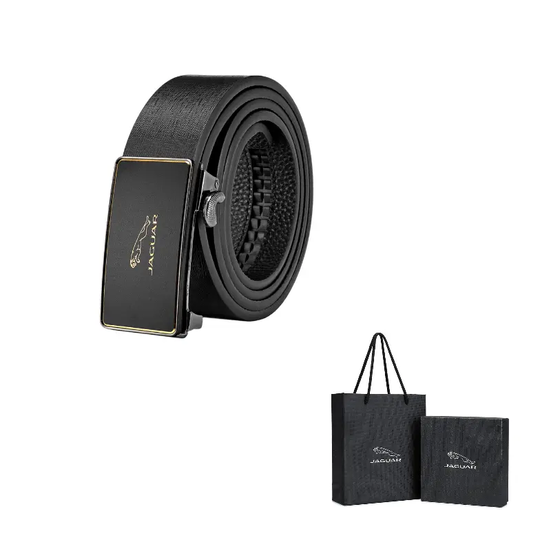 

JAGUAR Ремень из натуральной кожи крупного рогатого скота мужской шириной 3,4 см, Black