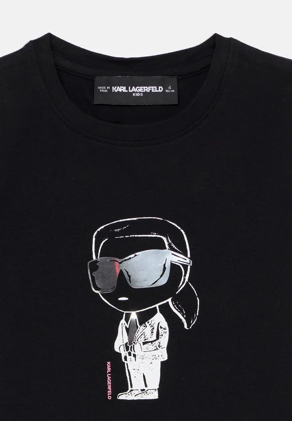 Футболка с принтом Karl Lagerfeld Kids, Black — фото 3