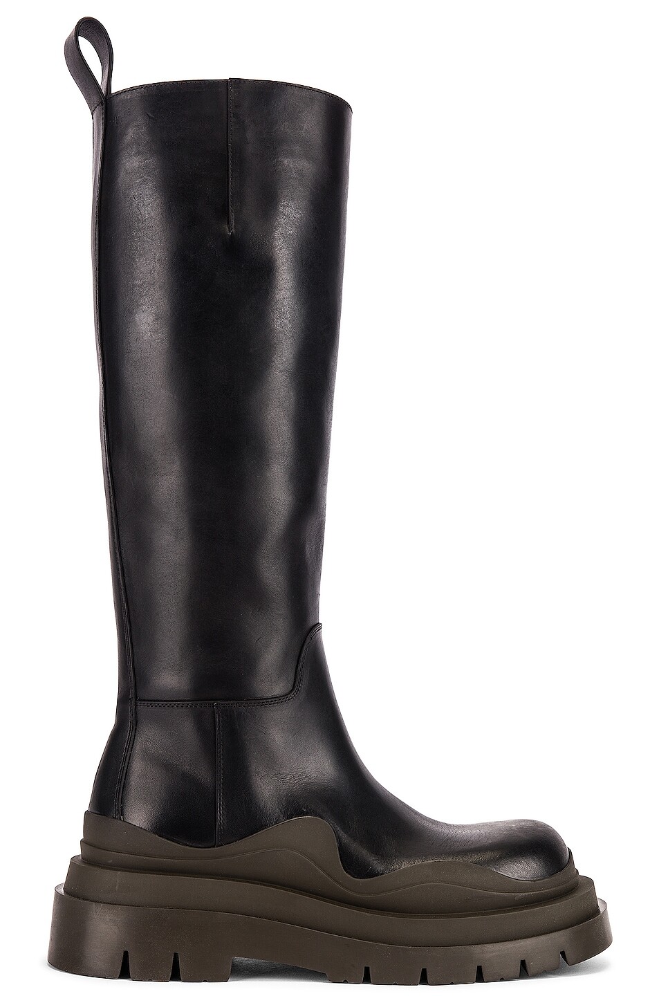 

Высокие сапоги из шин Bottega Veneta, цвет Black & Camping