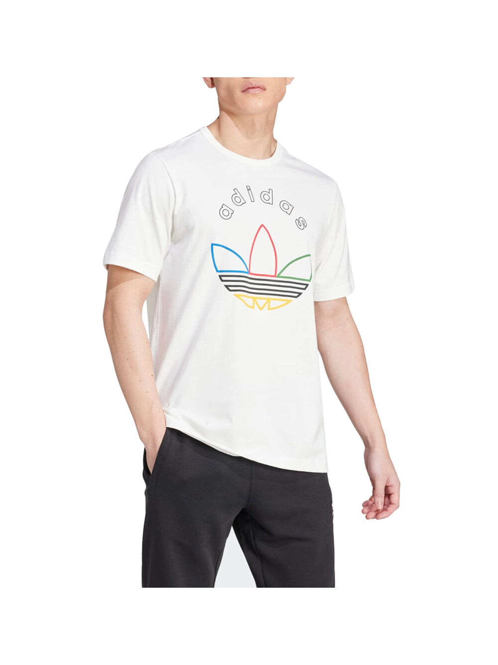 

Белая мужская футболка Adidas