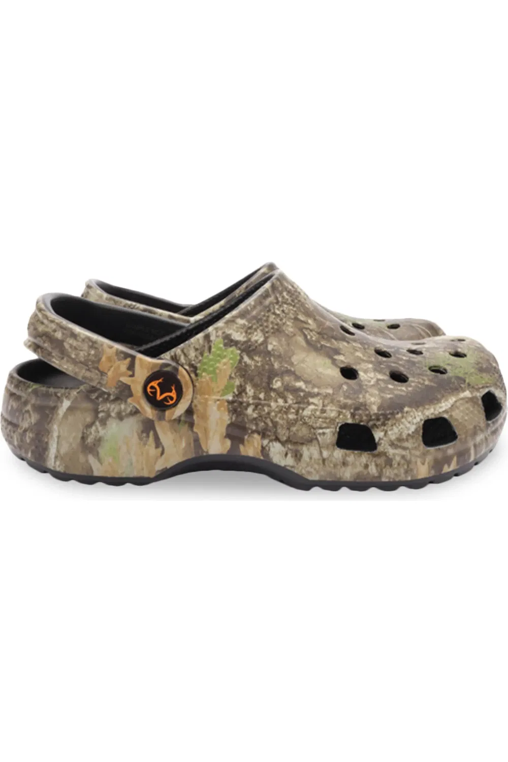Детские клоги камуфляжные с каблуком APX Crocs, зеленый/мультиколор