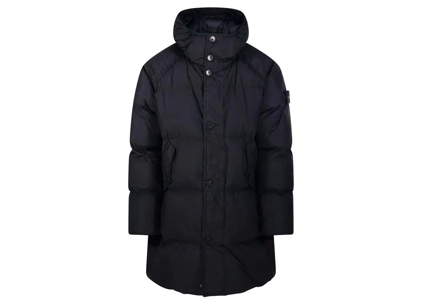 Мужская куртка-пуховик с принтом Stone Island, Black