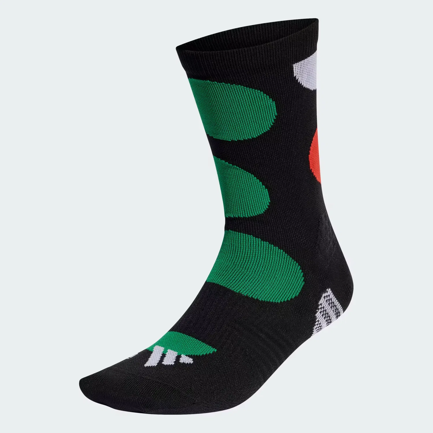 Носки для велоспорта с технологией Climacool Mercedes - AMG Petronas Formula 1 Team Cycling Socks Adidas Performance, черно-зелено-белые