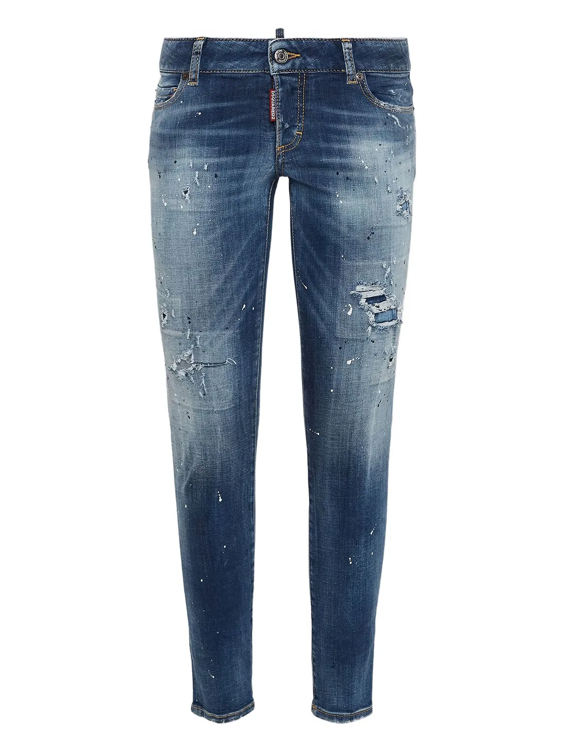 Джинсы с_distressed_эффектом DSQUARED2, синий