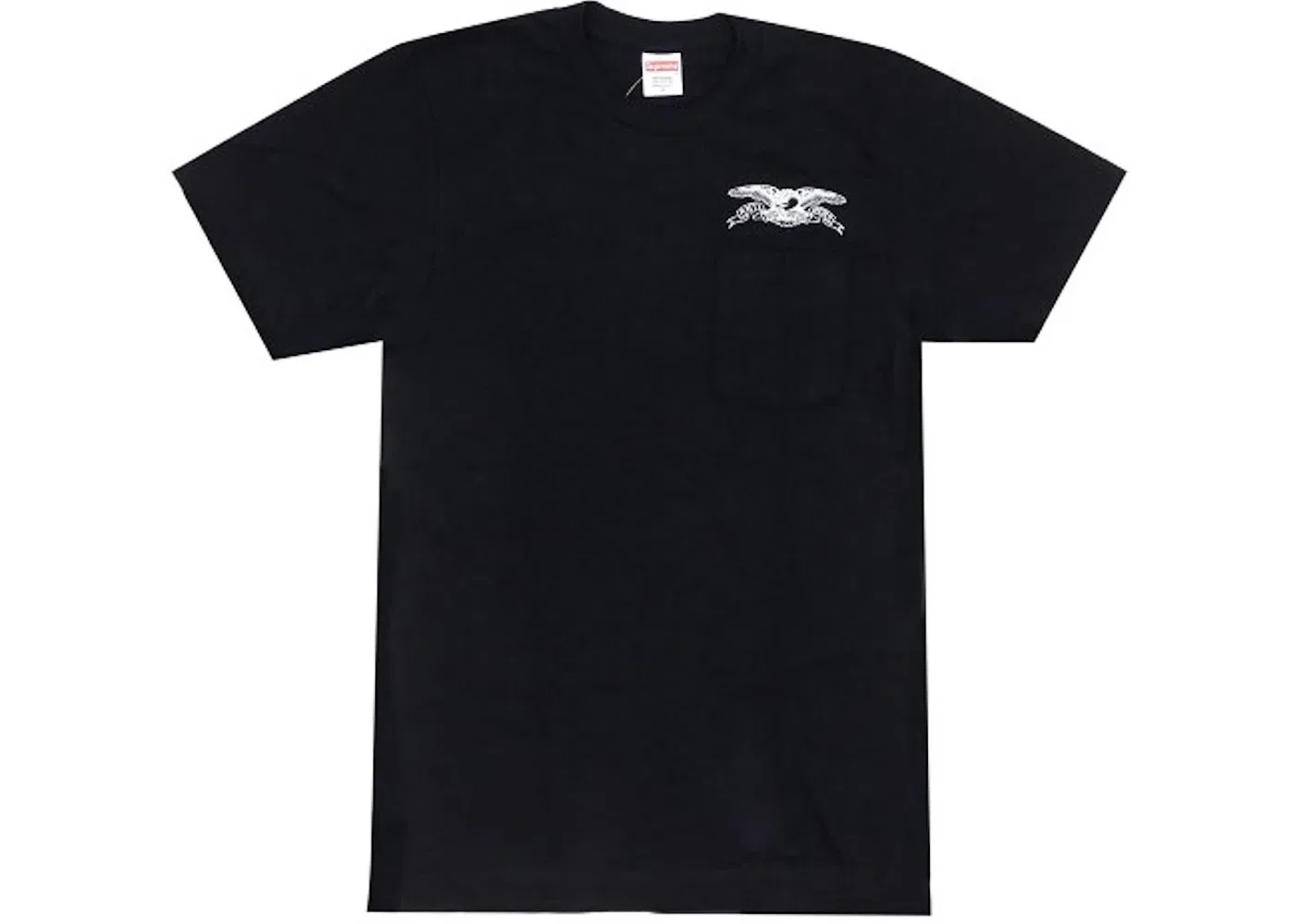 Мужская футболка с принтом Supreme Anti Hero Eagle Pocket Tee, Black
