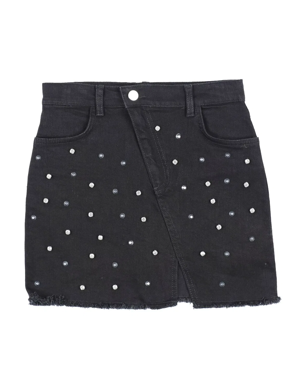 Джинсовая юбка с принтом Pinko Up, черный
