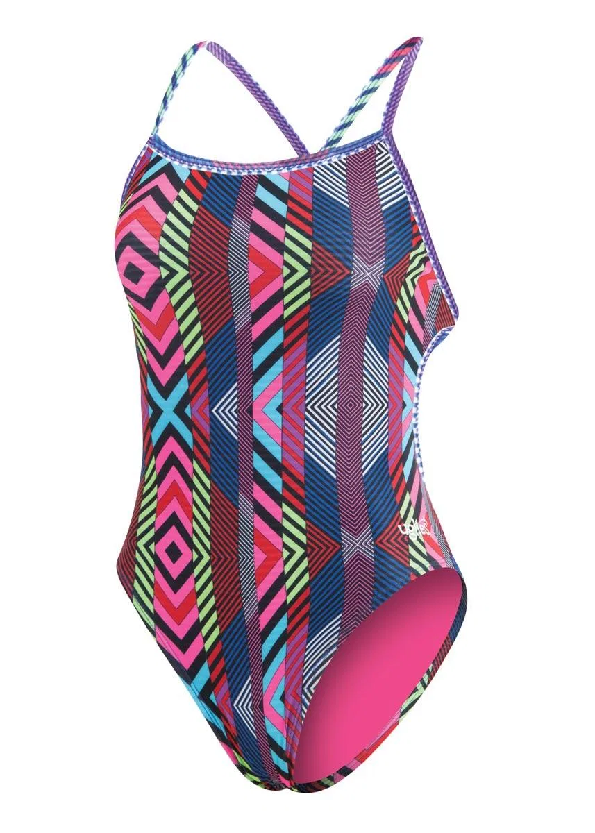 Детский купальник с принтом Revibe Diamond Dolfin, Bunt Fluoreszierendes Grun