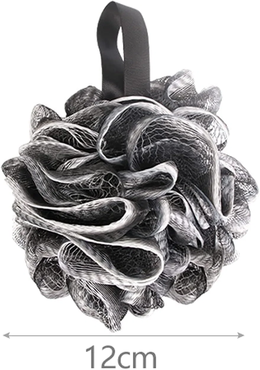 Сетчатая мочалка-губка для пилинга AKAZI, 2 шт S+L, Black — фото 2