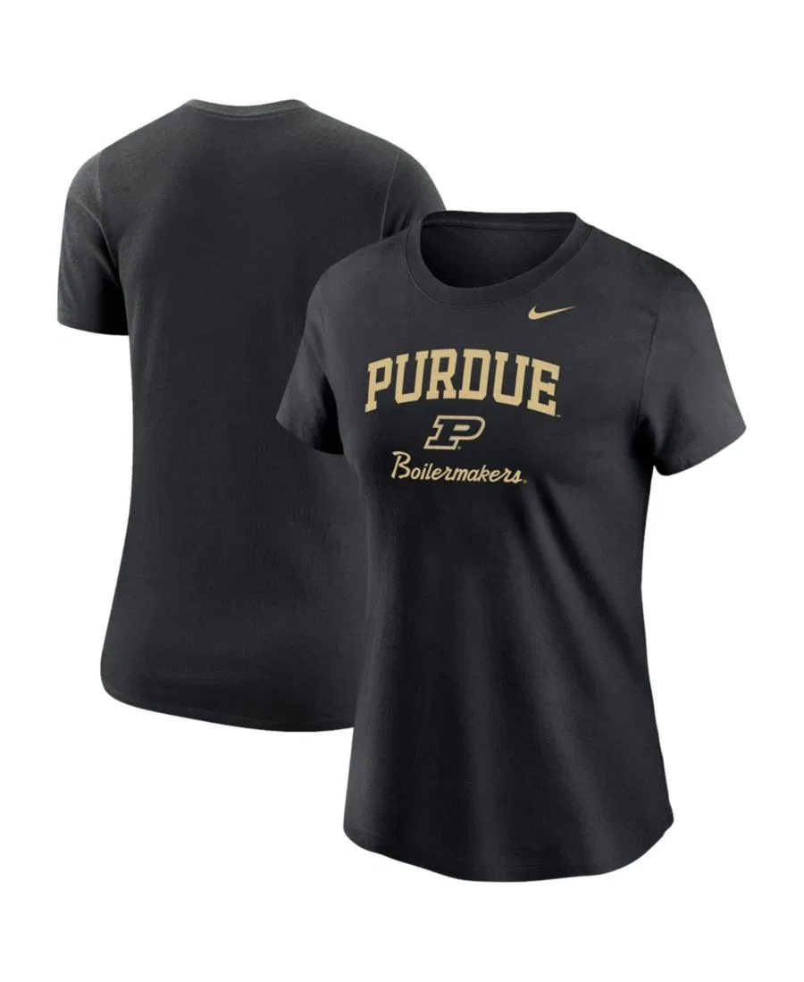 Женская черная футболка Purdue Boilermakers Primary Nike, Black