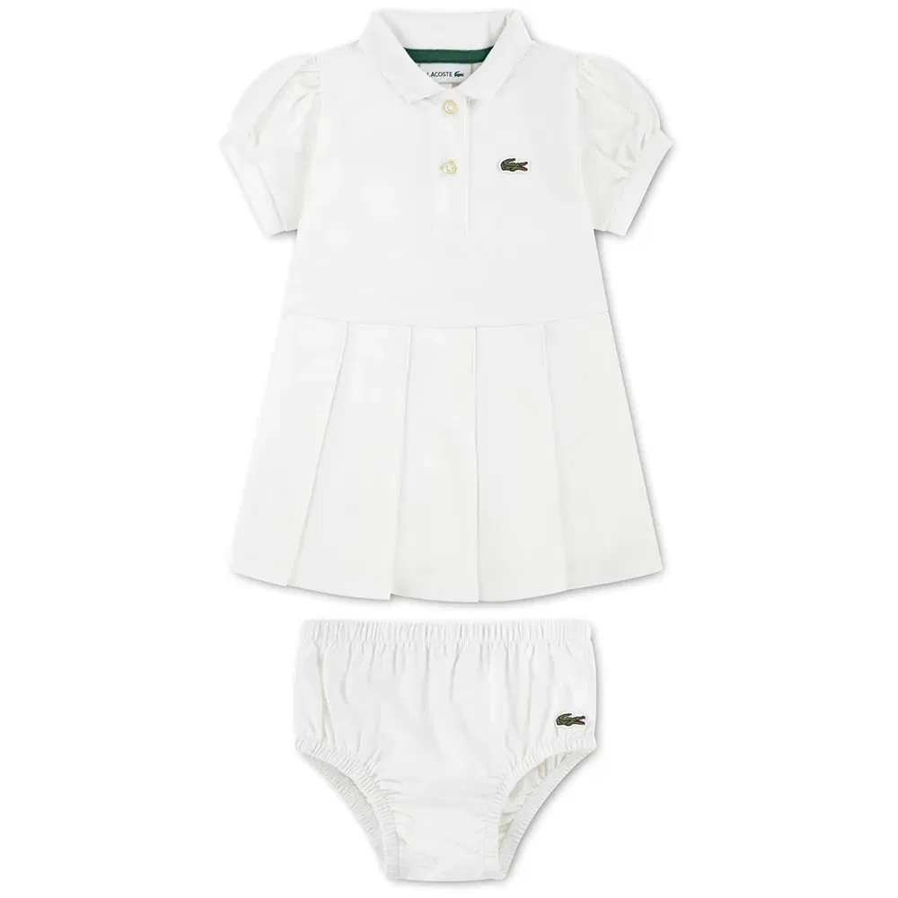 Платье с коротким рукавом Lacoste, белый