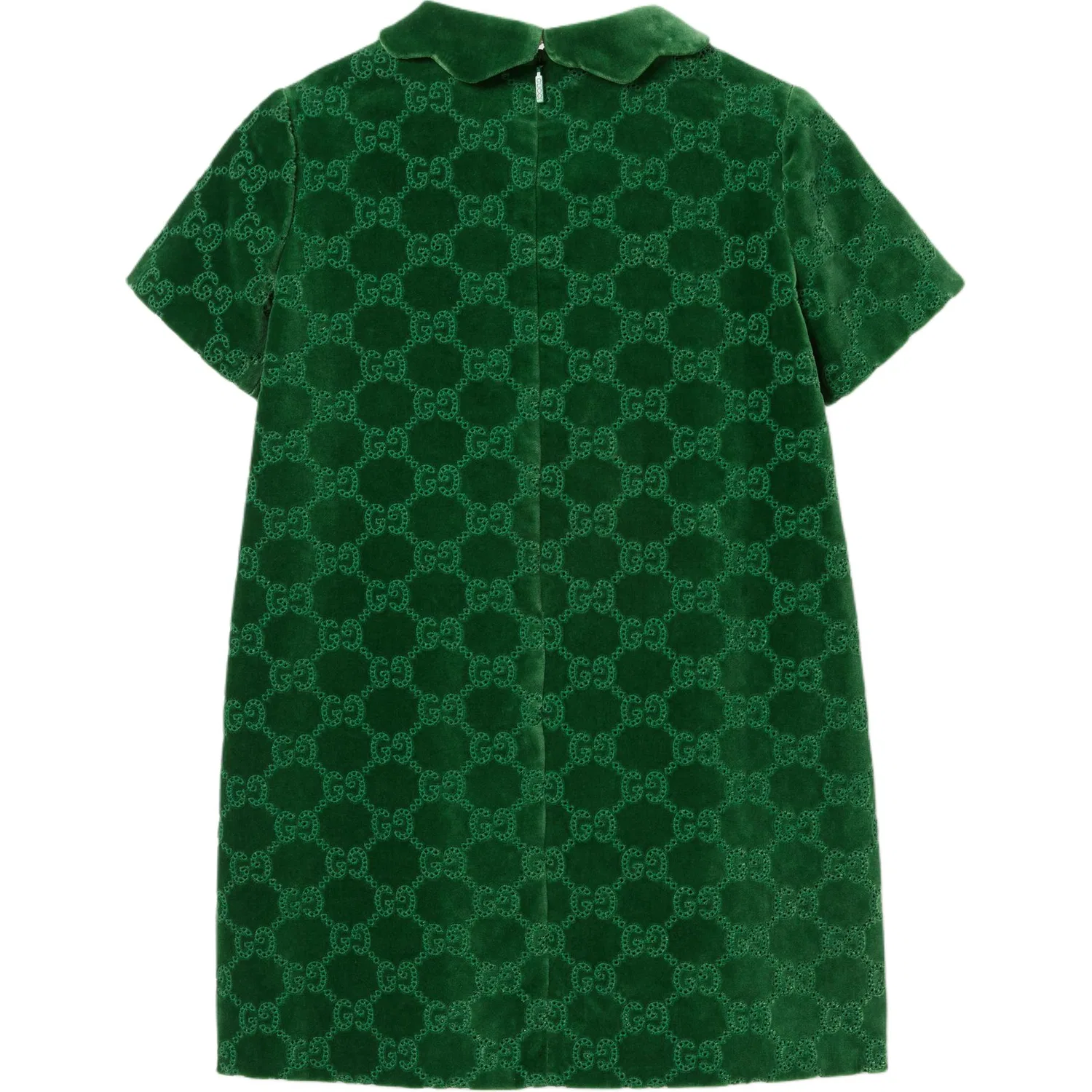 Детское платье с круглым вырезом, средней длины, Green, GUCCI — фото 3