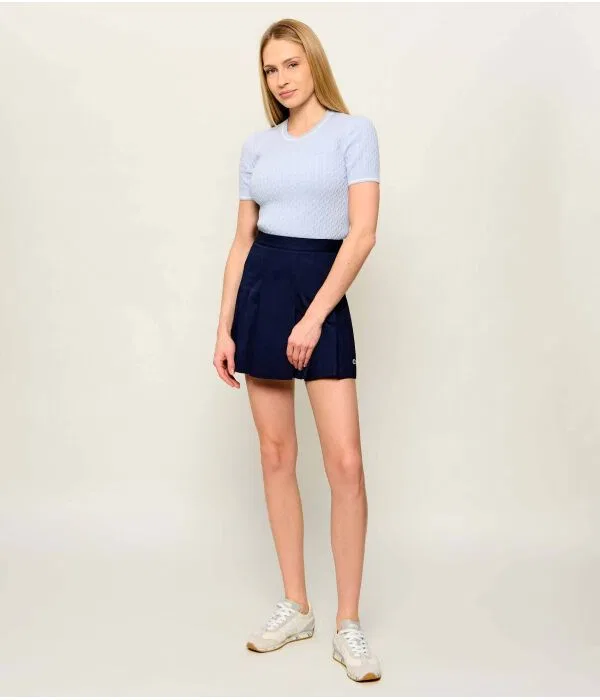 Юбка Lacoste Blu Marino, мини-трапеция из хлопка — фото 2