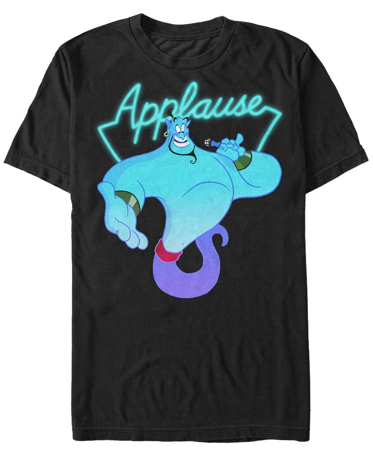 

Мужская футболка с коротким рукавом disney aladdin genie applause neon light Fifth Sun, черный