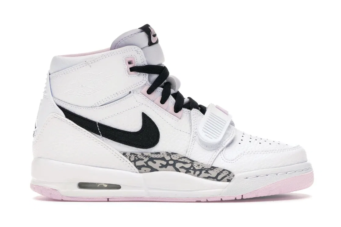 Детские кроссовки Lifestyle с высоким верхом Jordan Legacy 312 Jordan, White/Black-Pink Foam