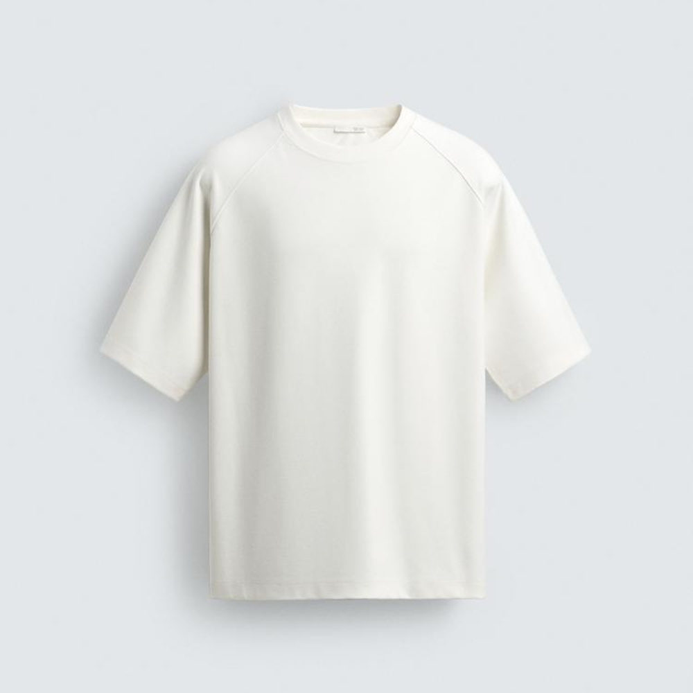 

Футболка Zara Interlock Piping, белый