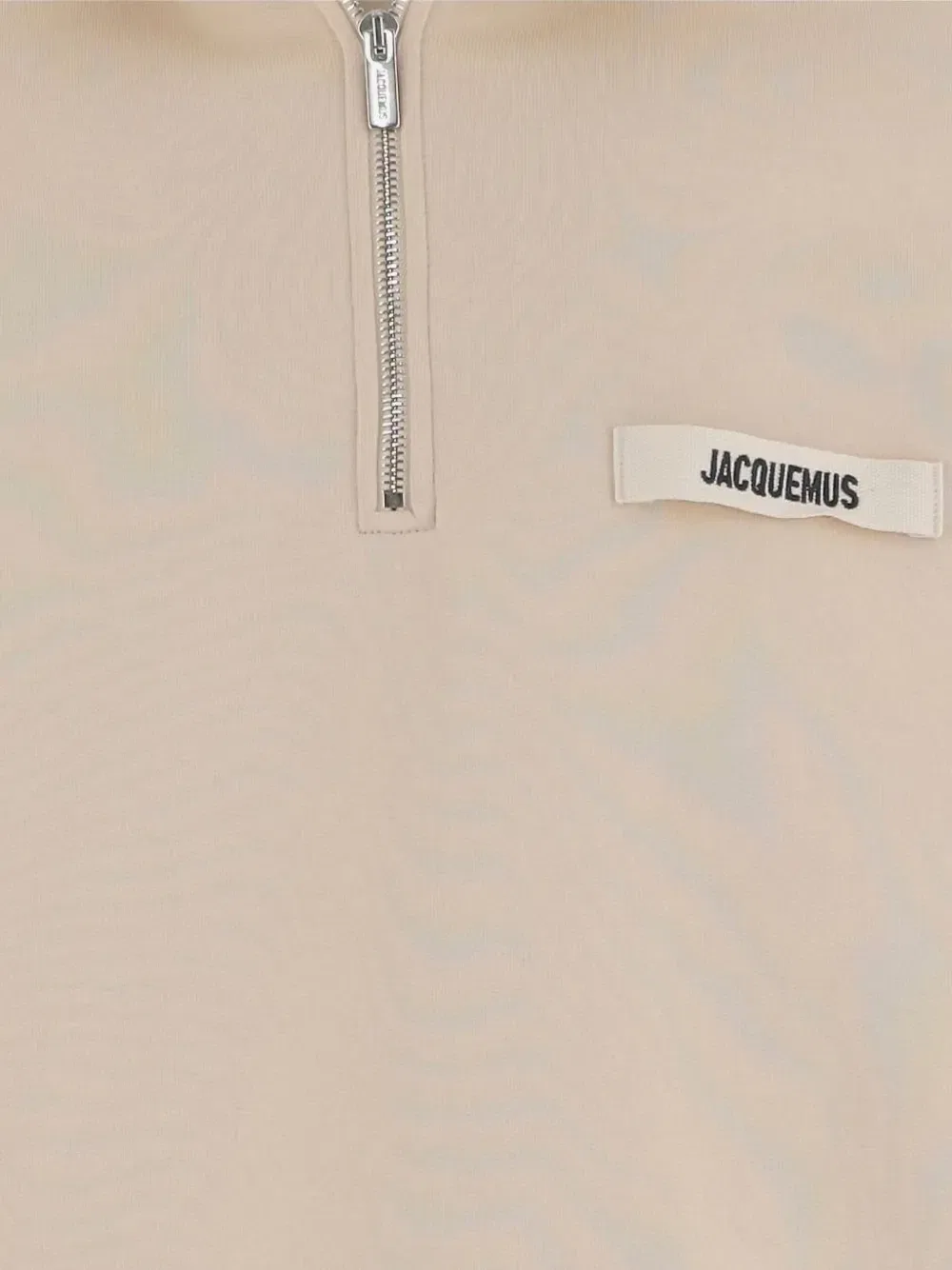 Свитшот с воротником-стойкой на молнии The Gros Grain JACQUEMUS, бежевый — фото 3