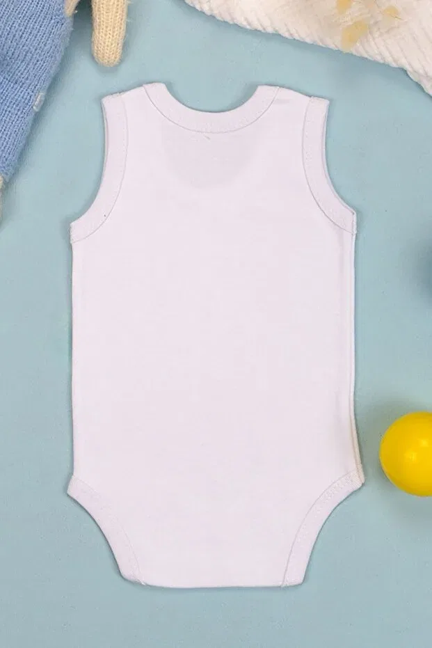 Детское боди для новорожденных с принтом Cotton i'm sick with my aunt printed snap bodysuit Generic Brands, White — фото 2