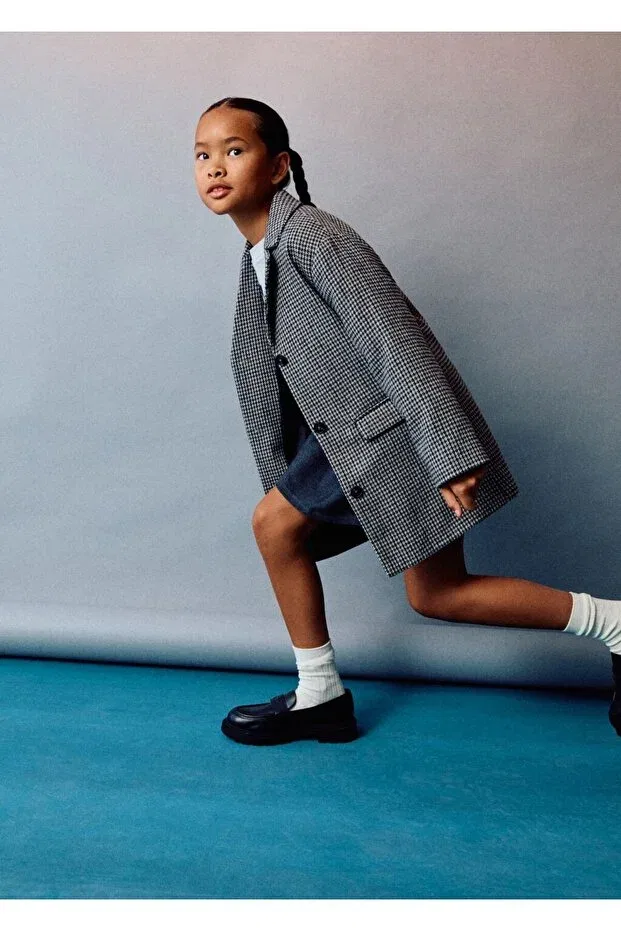 Длинная тканевая куртка Mango Kids — фото 4