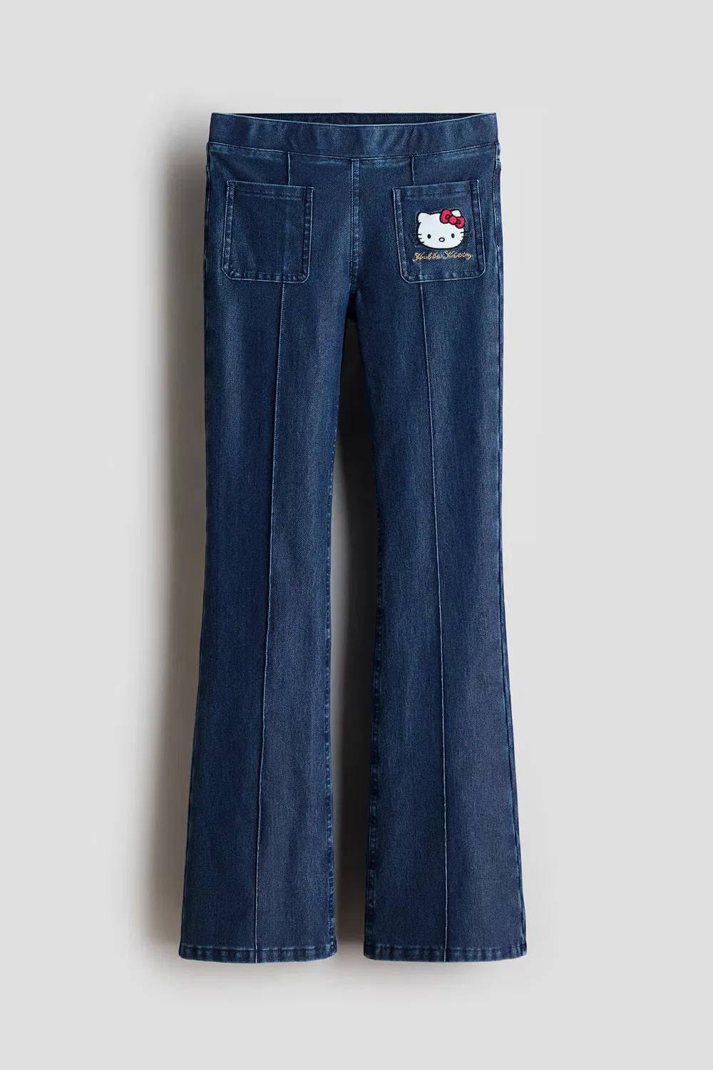 Демонстрация джеггинсов в джинсовом стиле H&M, Denimblau/Hello Kitty