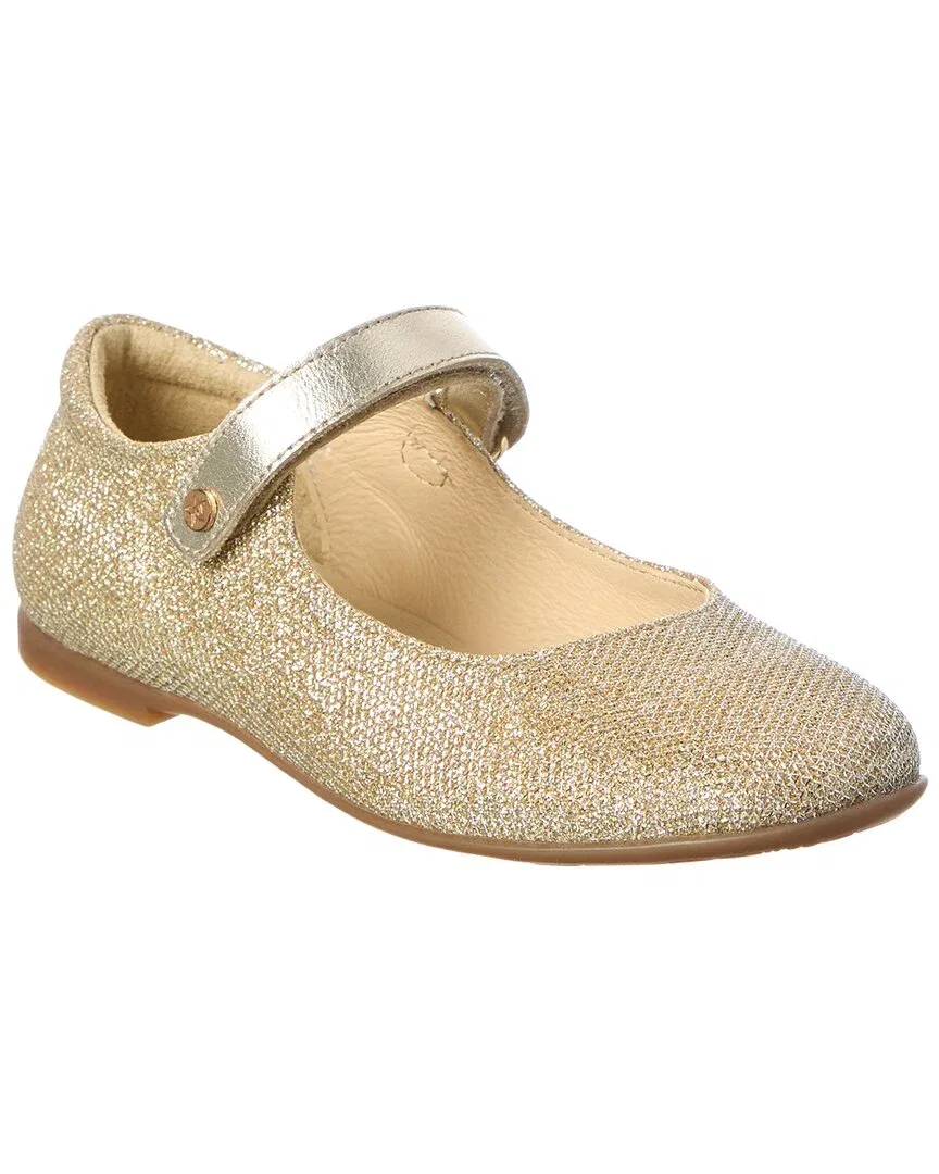 Детские кожаные балетки на липучке Naturino Darling Flat, серый