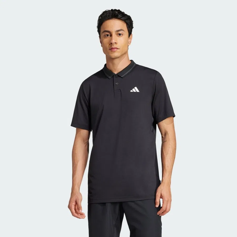 Поло из пике с длинным рукавом Club Tennis Climacool adidas, Черный