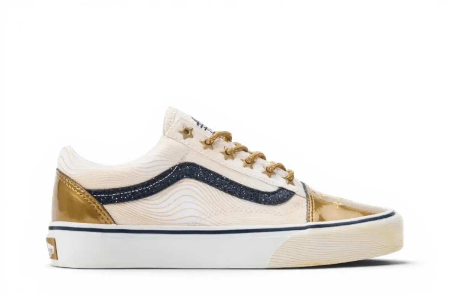 Кроссовки K-pop Demon Hunters x Vans Little Kids Old Skool V, золотой