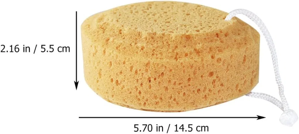 Набор банных губок из натуральных водорослей, DECHOUS, 4 шт, 14.5x11.5x5.5 см, Оранжевый — фото 2