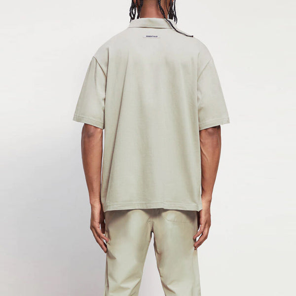 Рубашка fw20 logo polo shirt 'moss' Fear Of God Essentials, зеленый — фото 3