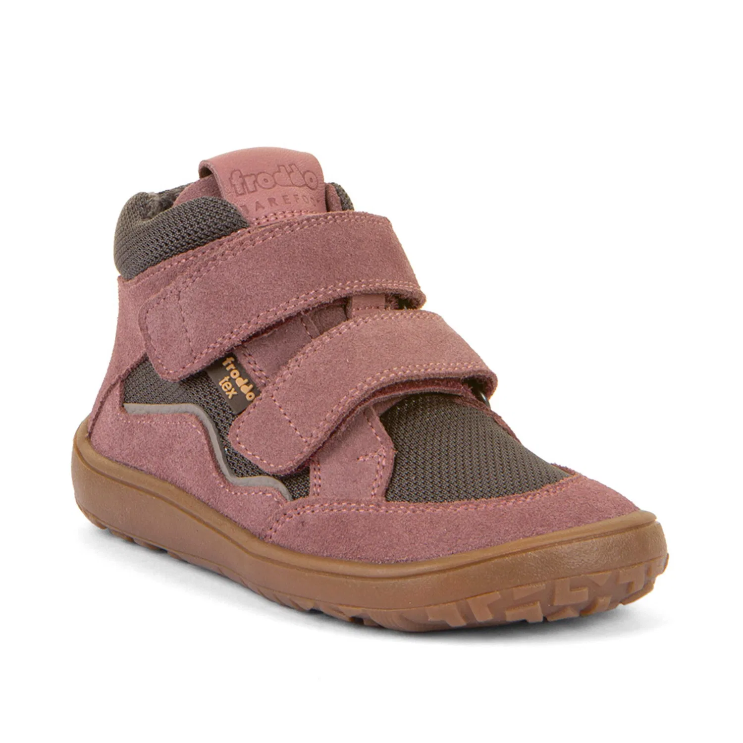 Детские зимние ботинки для ходьбы босиком с TEX-мембраной froddo, Pink-Grey