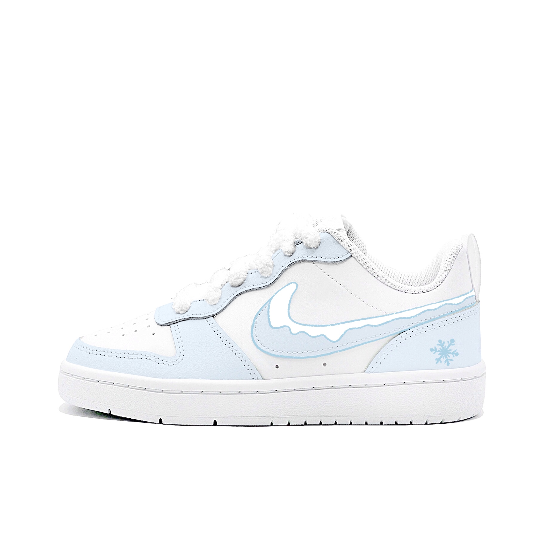 

Court Borough First Snow Promise нескользящие низкие детские скейтбординговые кроссовки Unisex Nike, голубой