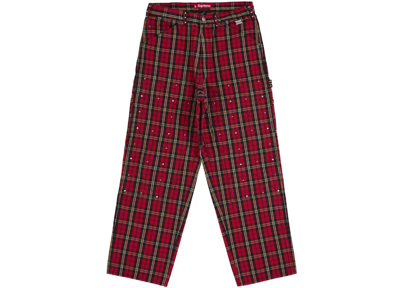 Мужские брюки с принтом Supreme b.b. Simon Quilted Double Knee Painter Pant, Plaid