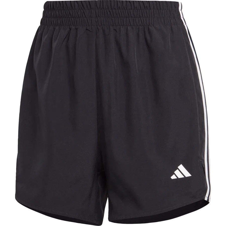 Шорты спортивные с высокой посадкой с боковыми разрезами Performance 3-Stripes adidas, Черно-белый