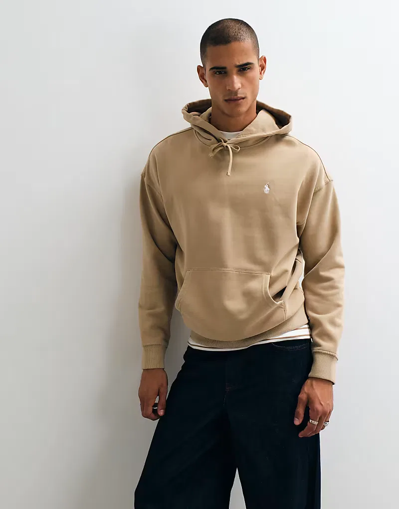 Толстовка Polo Ralph Lauren с логотипом на спине, бежевый — фото 4