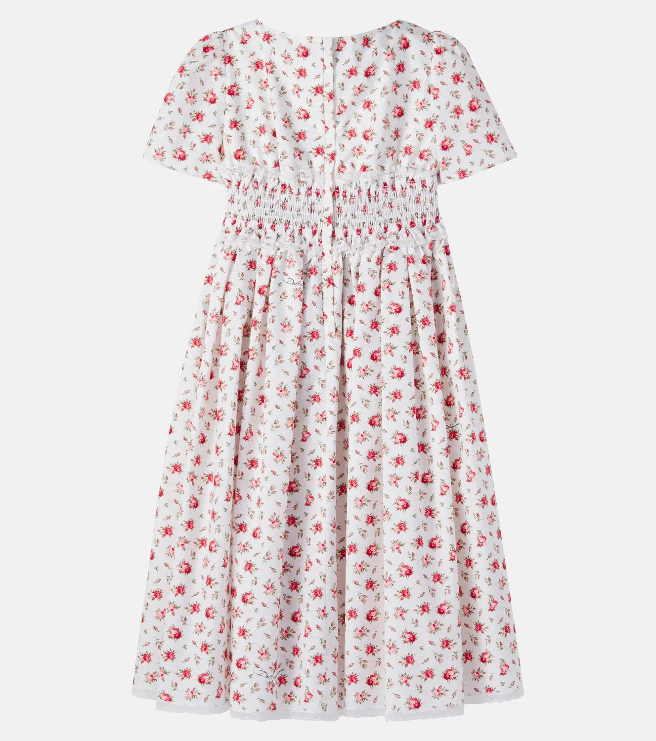 Платье хлопковое Dolce&Gabbana Kids, белый — фото 2