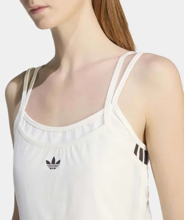 Топ-майка двойной слой, Adidas, белый — фото 4
