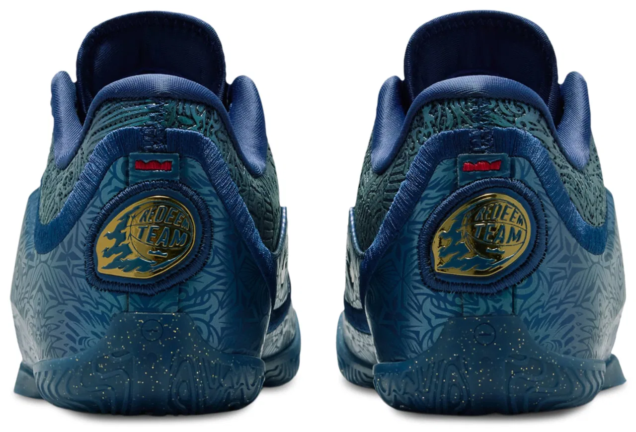 Кроссовки для мальчиков LeBron XXIII Nike, цвет Midnight Navy/Metallic Gold/University Red — фото 3
