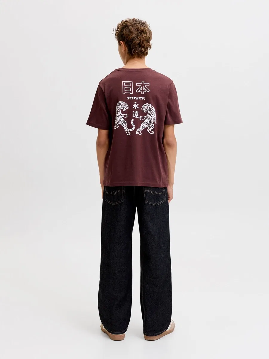 Детская рубашка Jack & Jones Junior, золотисто-каштановый — фото 4